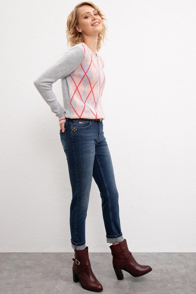 Kadın Mavi Denim Pantolon - 50209147006