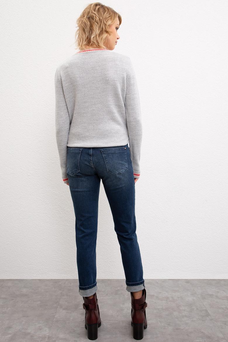 Kadın Mavi Denim Pantolon - 50209147006