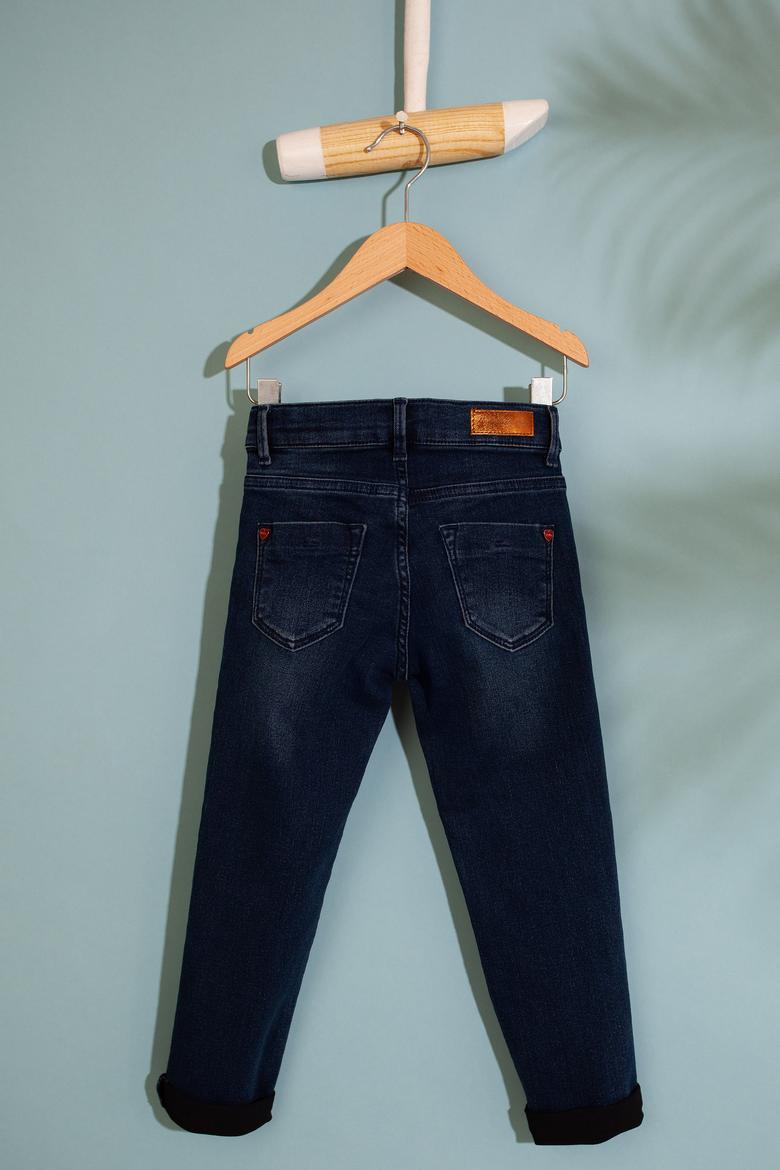 Kız Çocuk Mavi Denim Pantolon - 50209138004