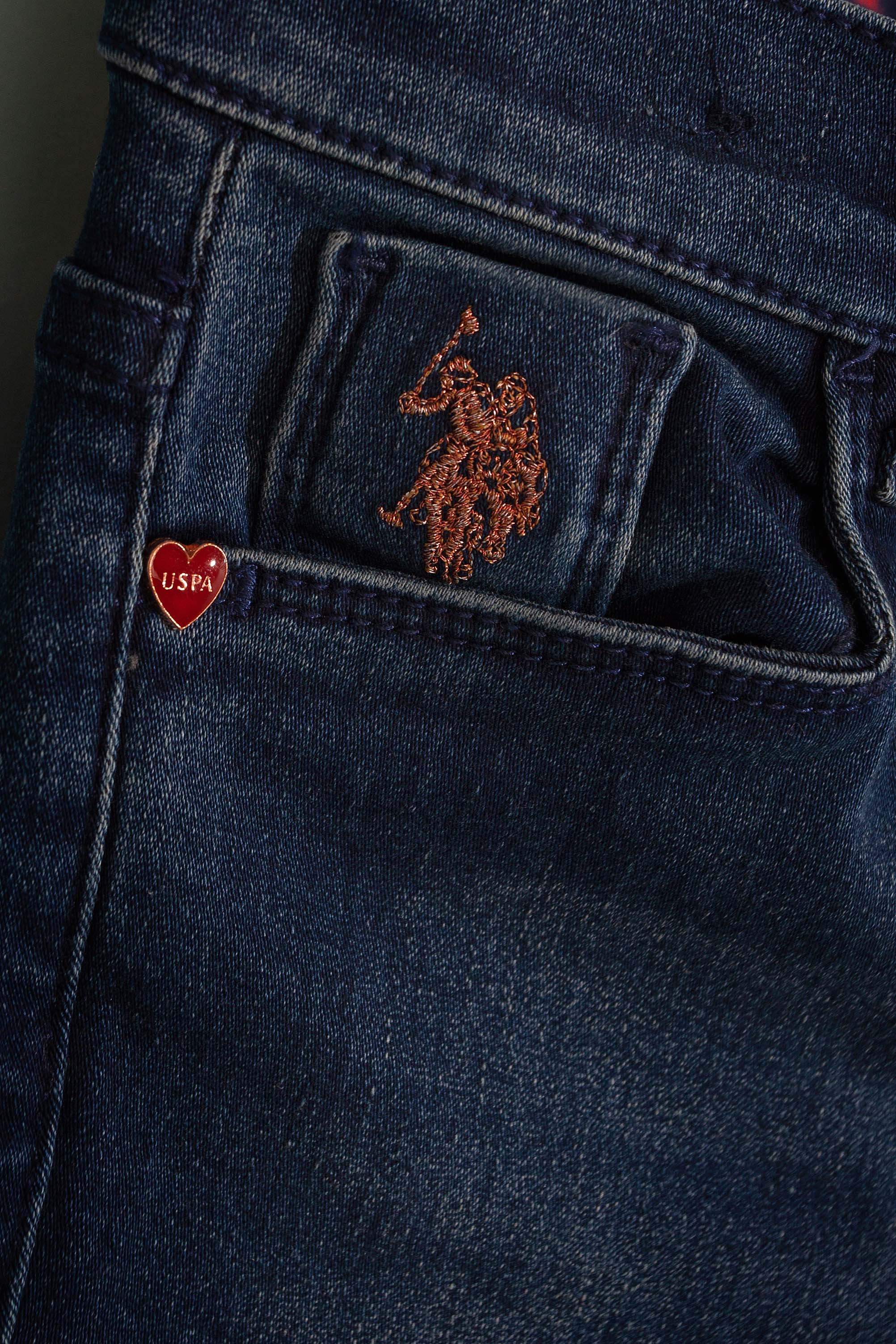 Kız Çocuk Mavi Denim Pantolon