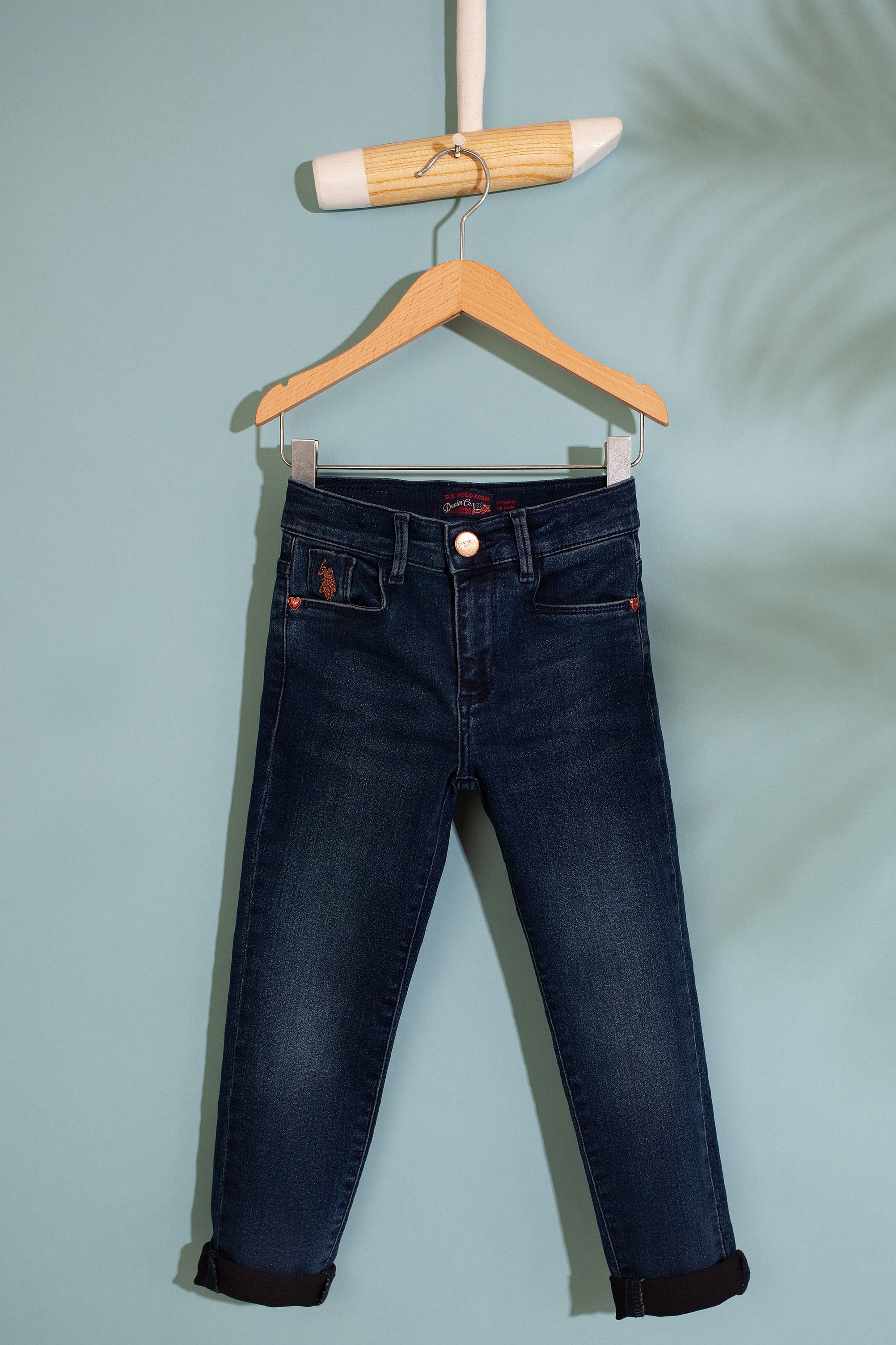 Kız Çocuk Mavi Denim Pantolon