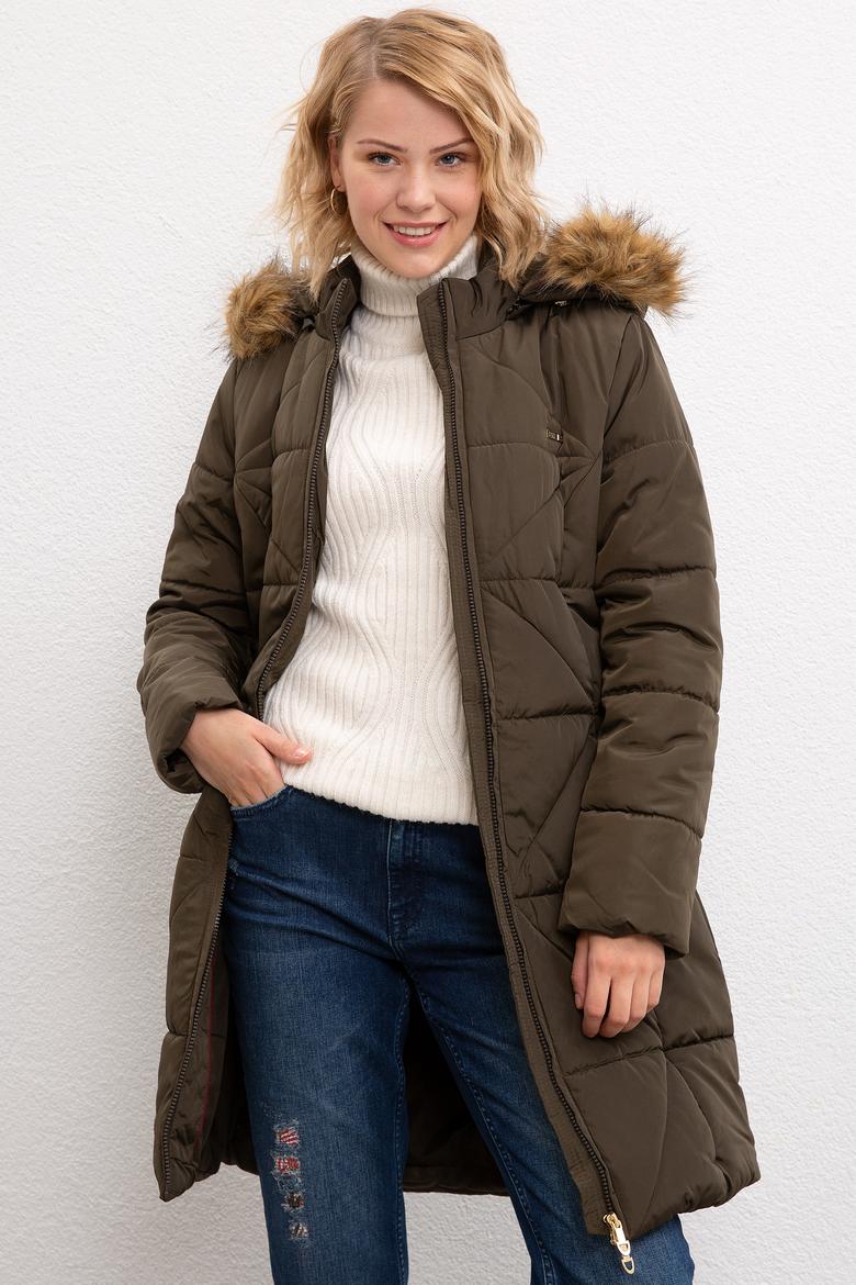 Kadın Koyu Haki Kaban