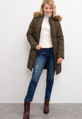 Kadın Koyu Haki Kaban - 50206406003