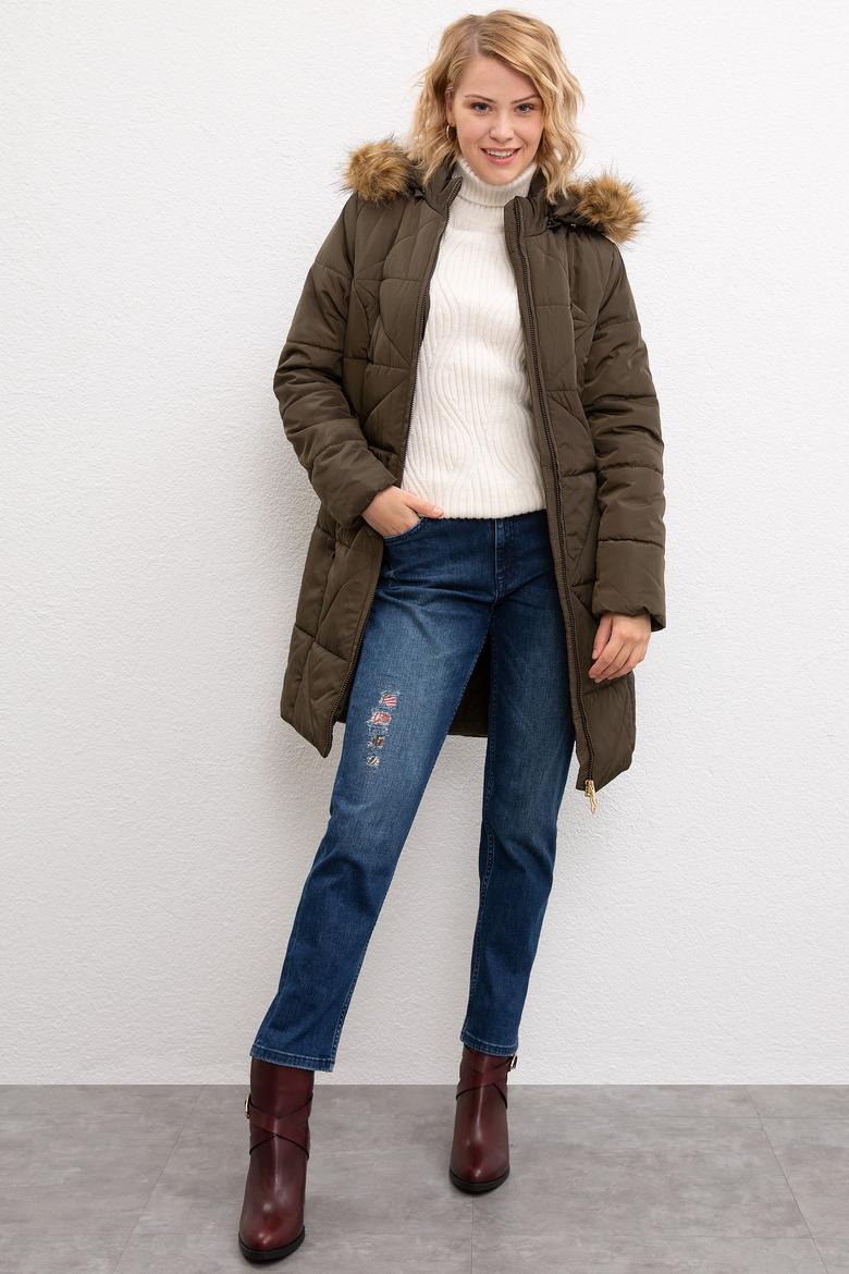 Kadın Koyu Haki Kaban - 50206406003