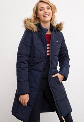 Kadın Lacivert Kaban - 50206406013