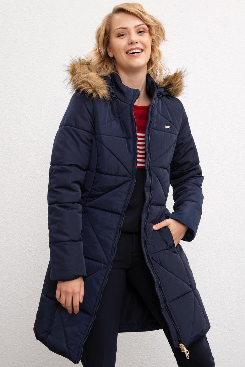 Kadın Lacivert Kaban - 50206406013