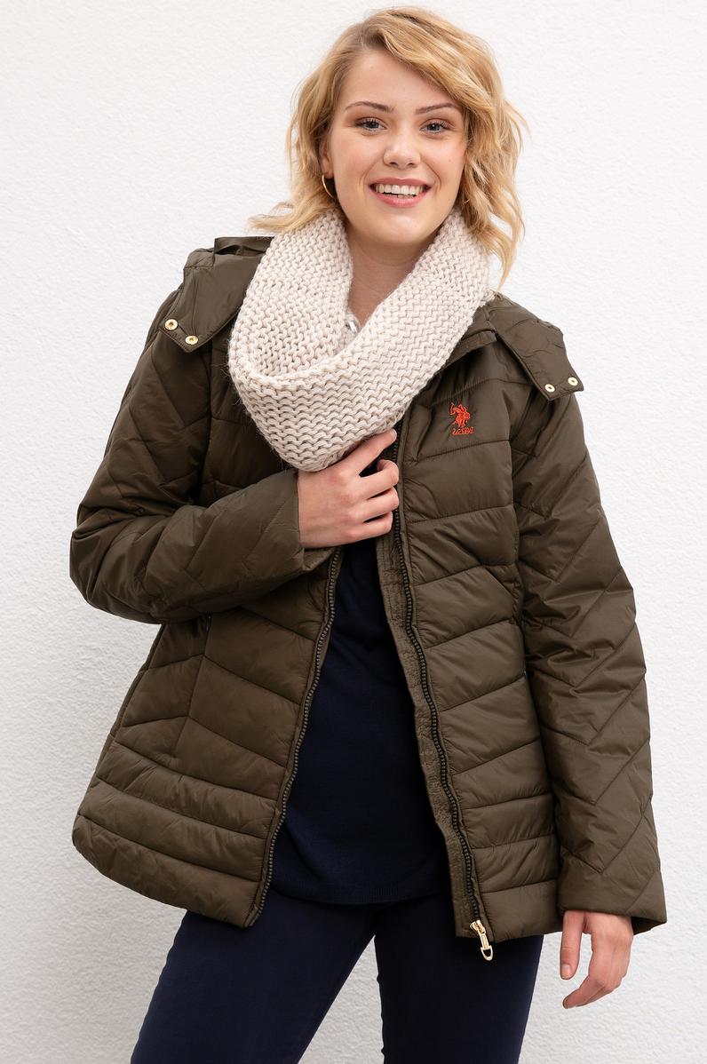 Kadın Koyu Haki Mont