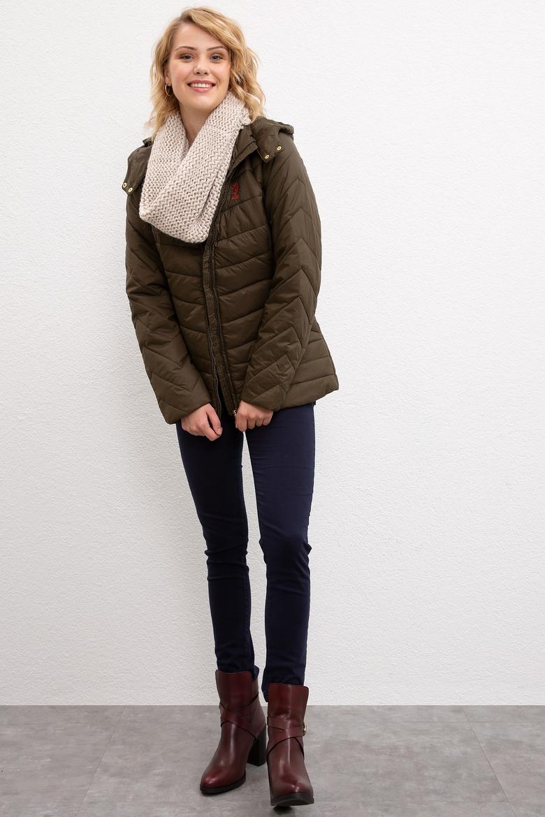Kadın Koyu Haki Mont - 50206408019