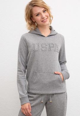 Kadın Gri Melanj Basic Sweatshirt - 50216083054