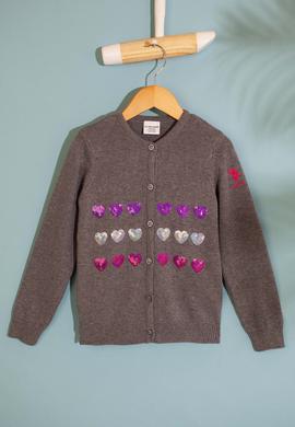 Kız Çocuk Gri Hırka - 50206142001