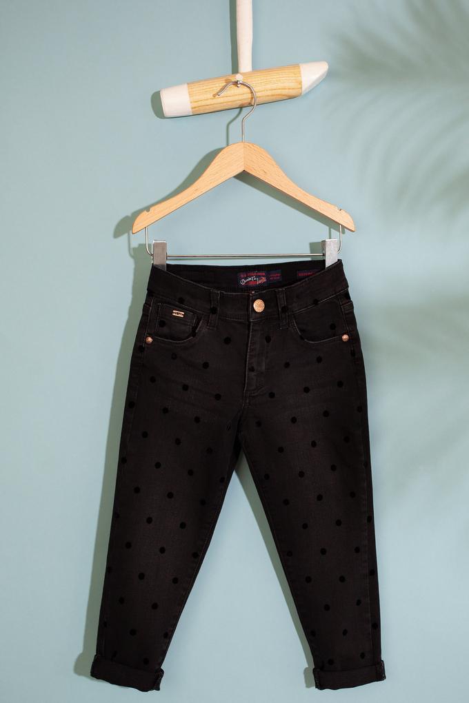 Kız Çocuk Siyah Denim Pantolon