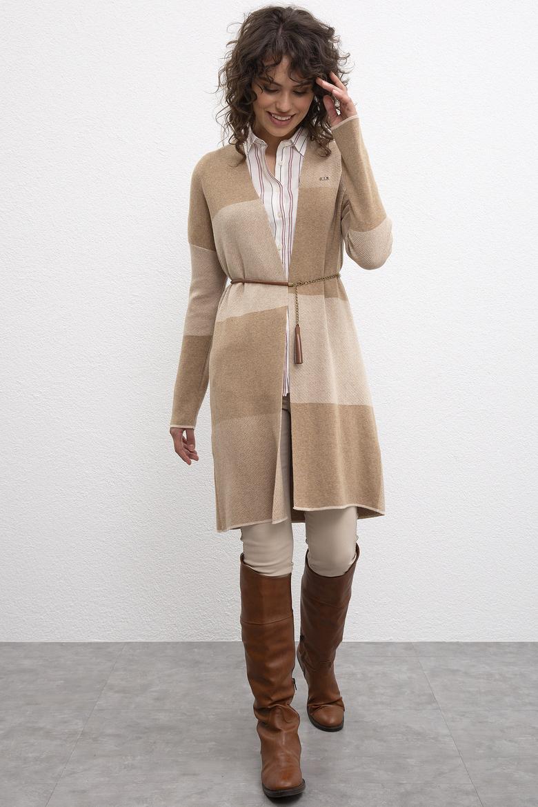 Kadın Beyaz Triko Hırka - 50207382015