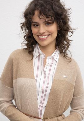 Kadın Beyaz Triko Hırka - 50207382015