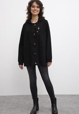 Kadın Siyah Sweatshirt - 50206529020