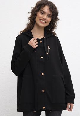 Kadın Siyah Sweatshirt - 50206529020