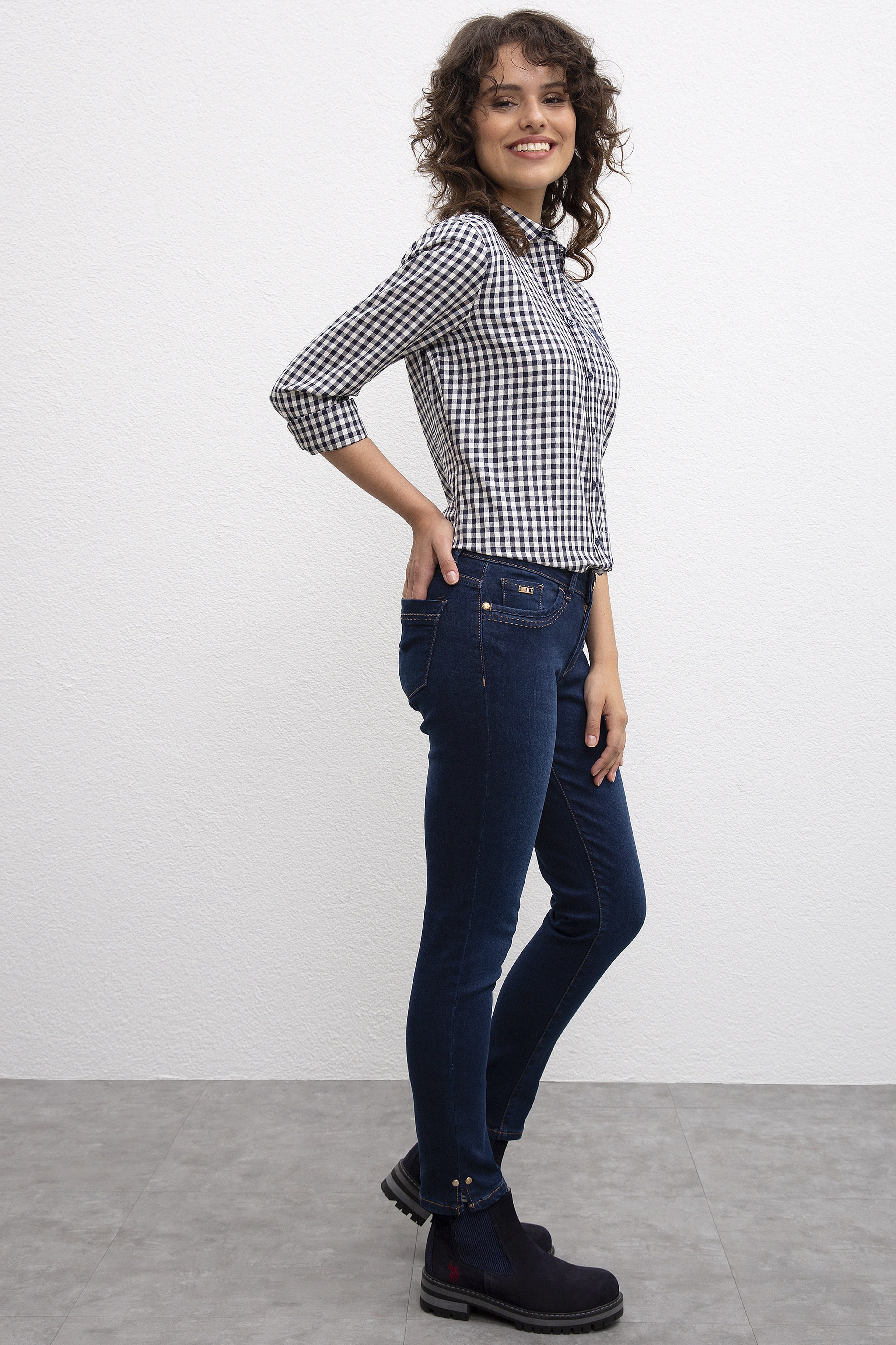 Kadın Mavi Denim Pantolon