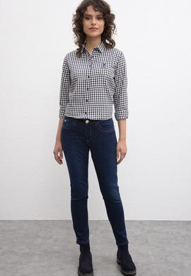 Kadın Mavi Denim Pantolon - 50209253014