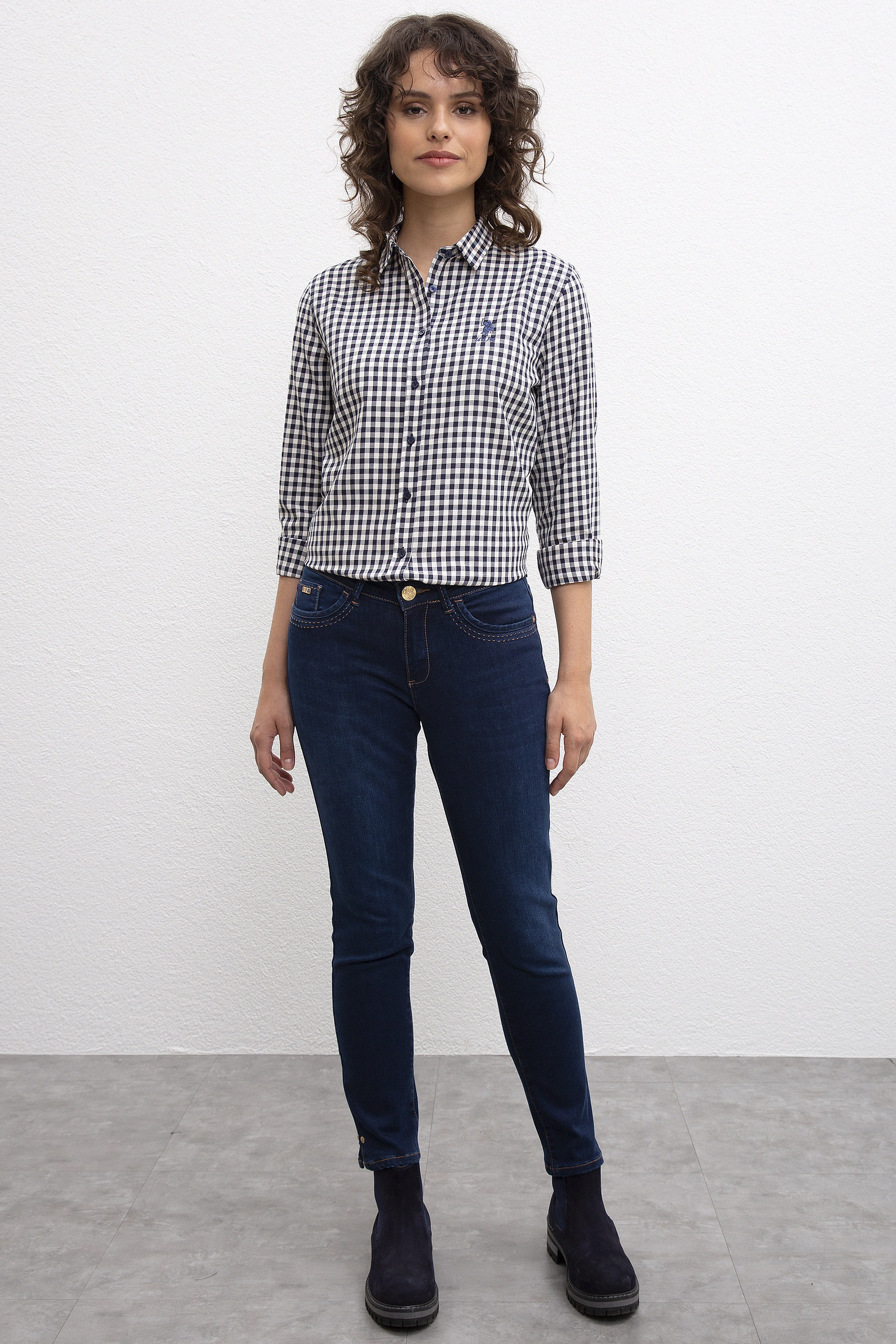 Kadın Mavi Denim Pantolon - Image 1