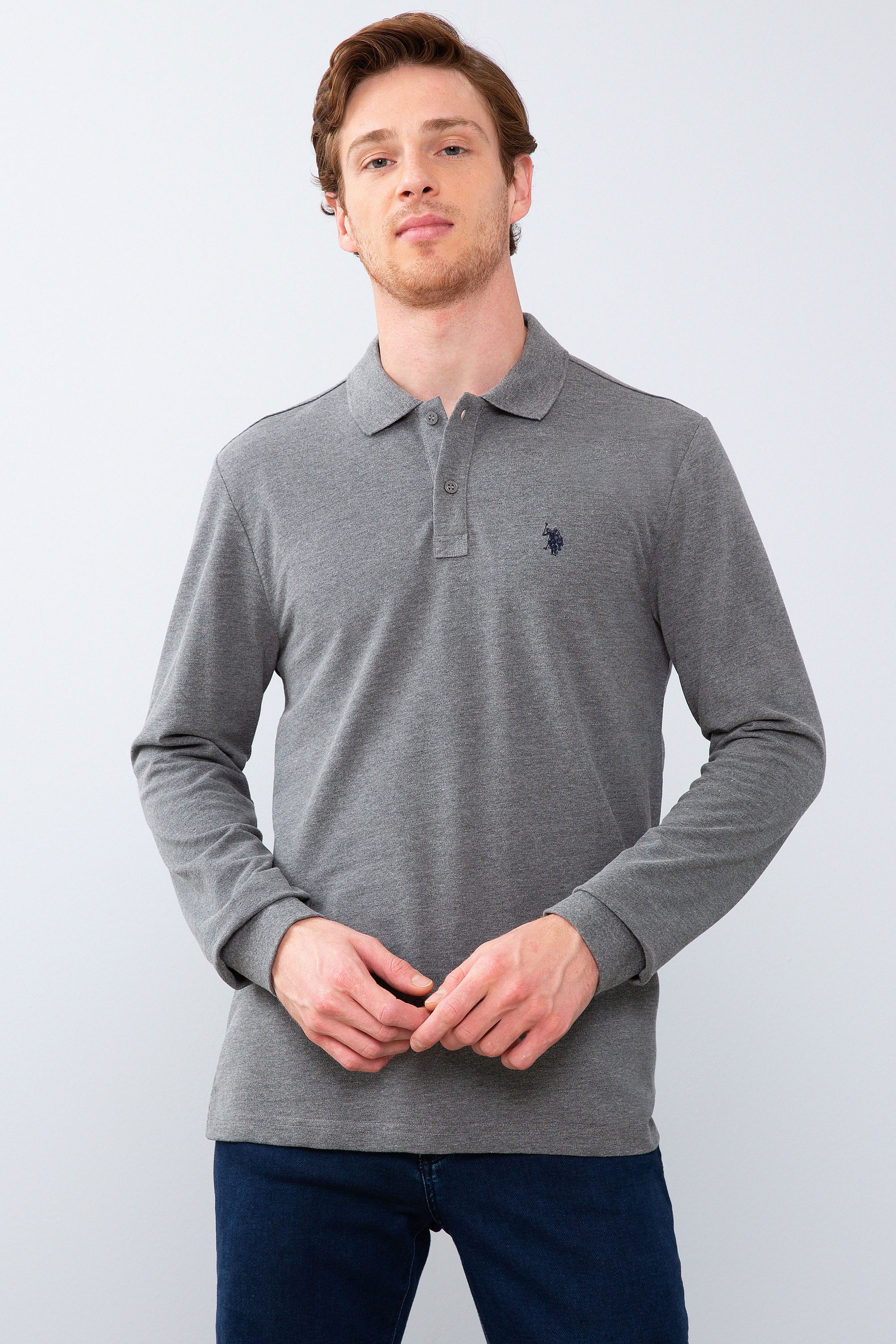 Erkek Antrasit Melanj Basic Sweatshirt - Image 1