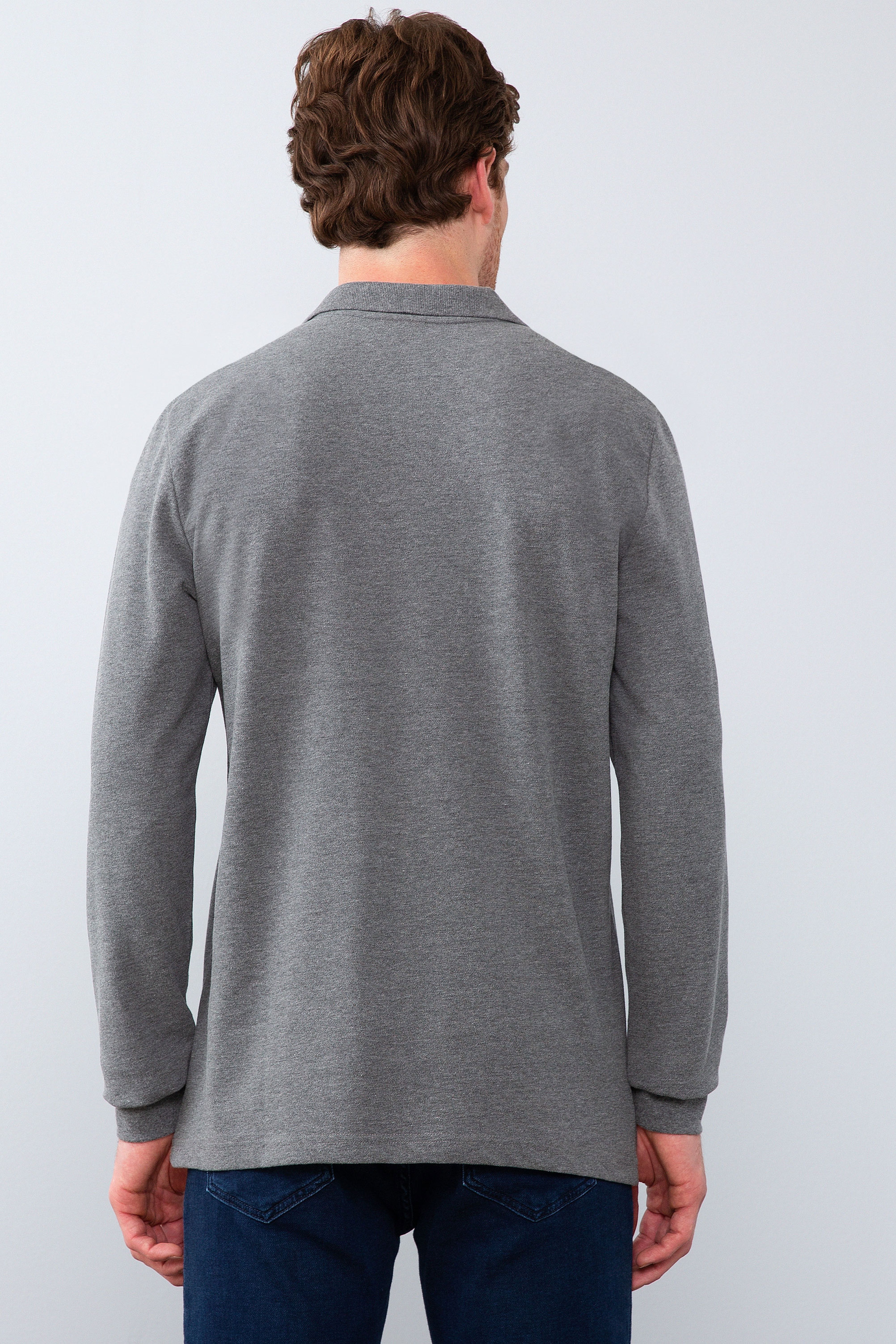 Erkek Antrasit Melanj Basic Sweatshirt