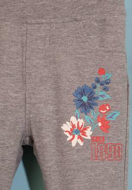 Çocuk Gri Örme Tayt - 50210586012