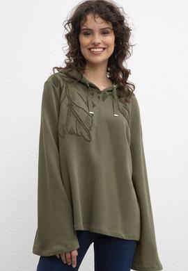 Kadın Haki Sweatshirt - 50206524007