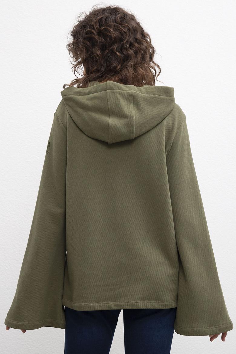 Kadın Haki Sweatshirt - 50206524007