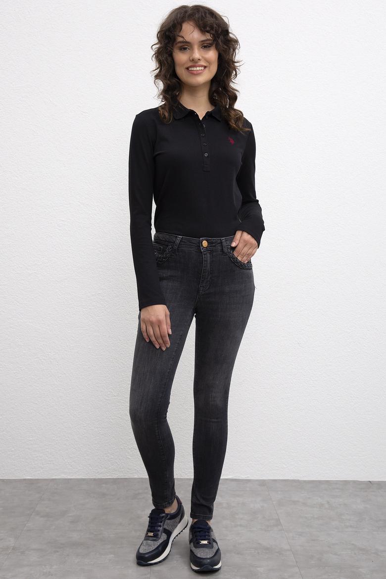 Kadın Siyah Denim Pantolon