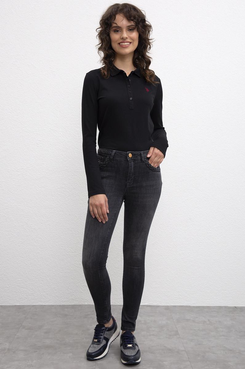 Kadın Siyah Denim Pantolon