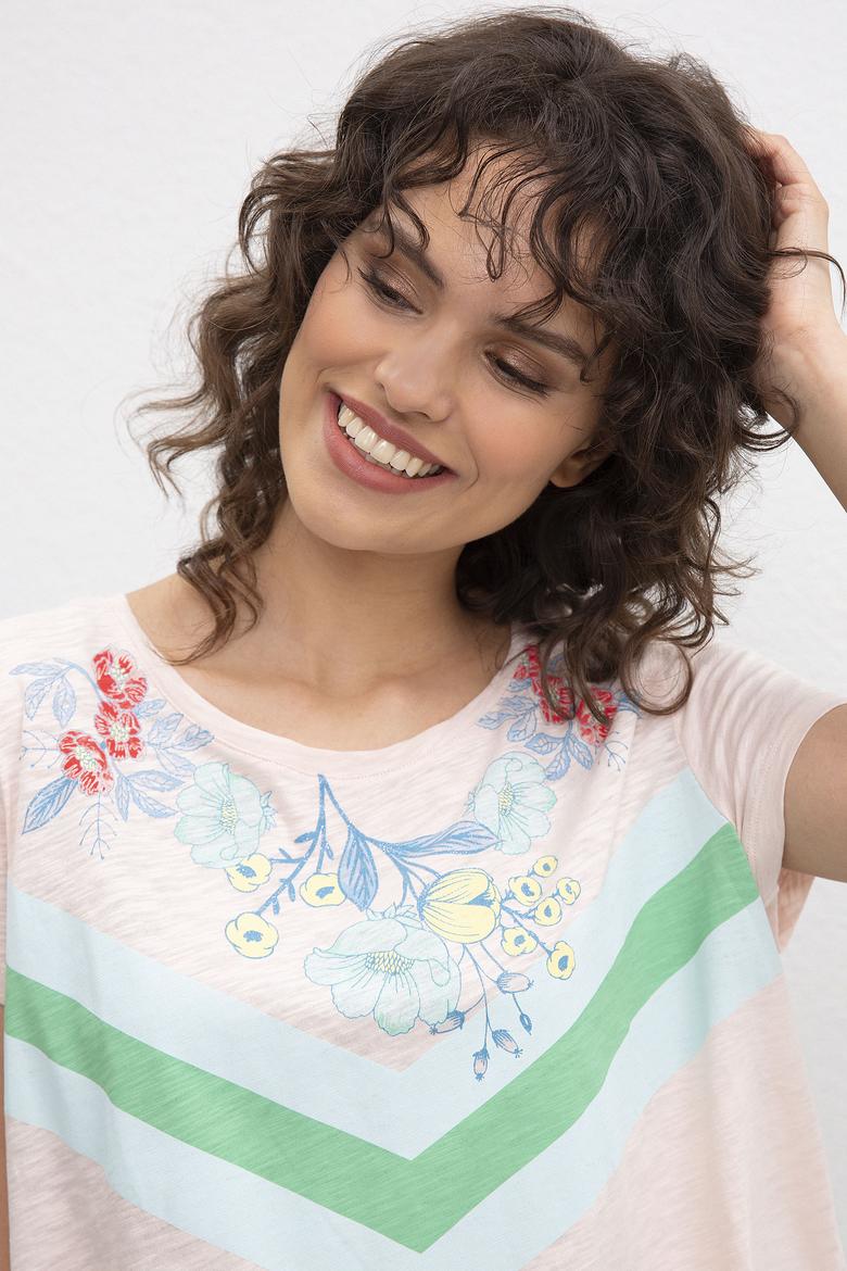 Kadın Pudra Tişört - 50220673012