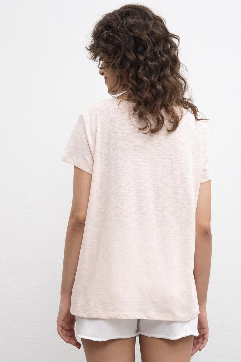 Kadın Pudra Tişört - 50220673012