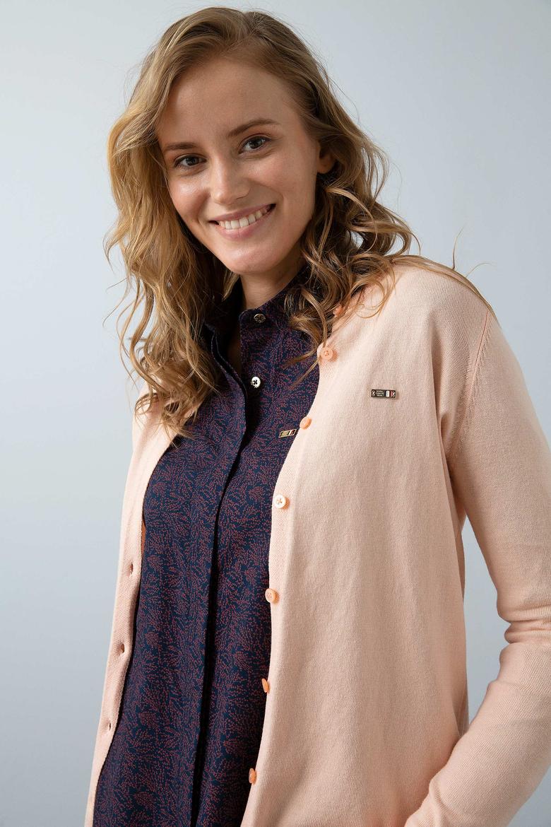 Pembe Triko Hırka Basic - 50193531026