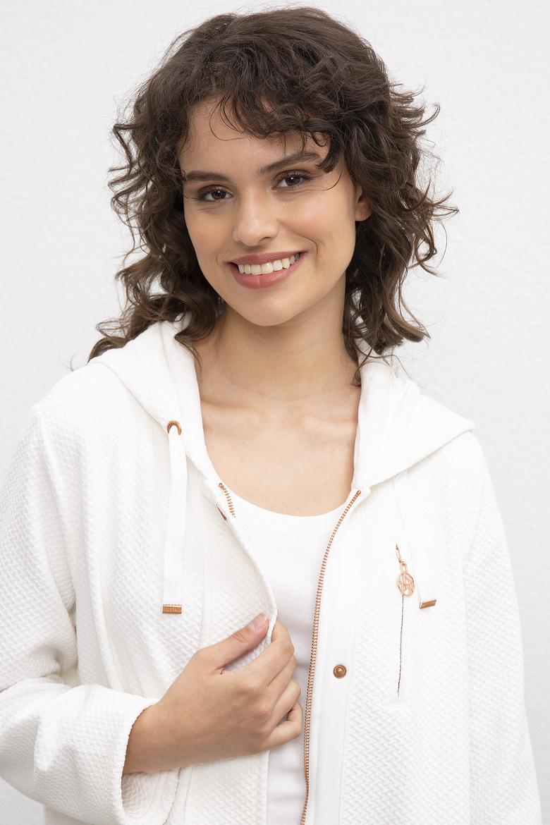 Kadın Beyaz Sweatshirt