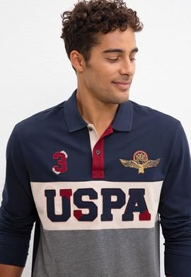 Erkek Lacivert Polo Yaka Sweatshirt - 50207524008