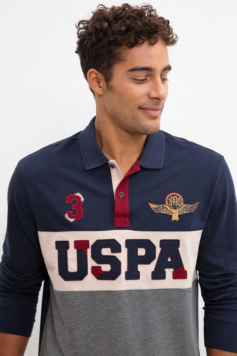 Erkek Lacivert Polo Yaka Sweatshirt - 50207524008