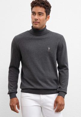 Erkek Antrasit Melanj Basic Kazak - 50207646053