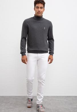 Erkek Antrasit Melanj Basic Kazak - 50207646053