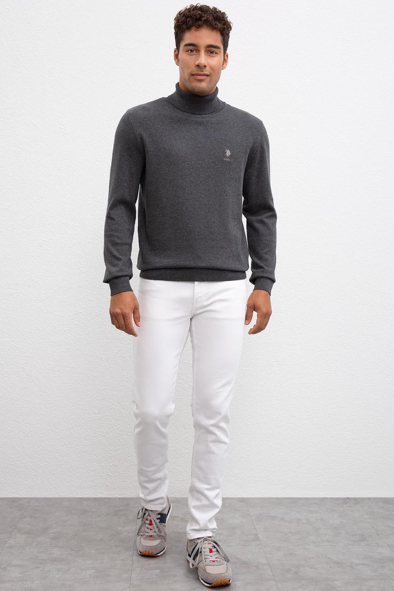 Erkek Antrasit Melanj Basic Kazak - 50207646053