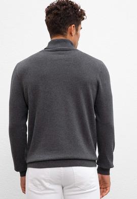 Erkek Antrasit Melanj Basic Kazak - 50207646053