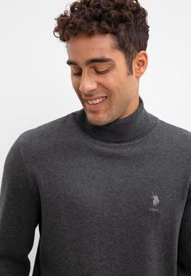 Erkek Antrasit Melanj Basic Kazak - 50207646053