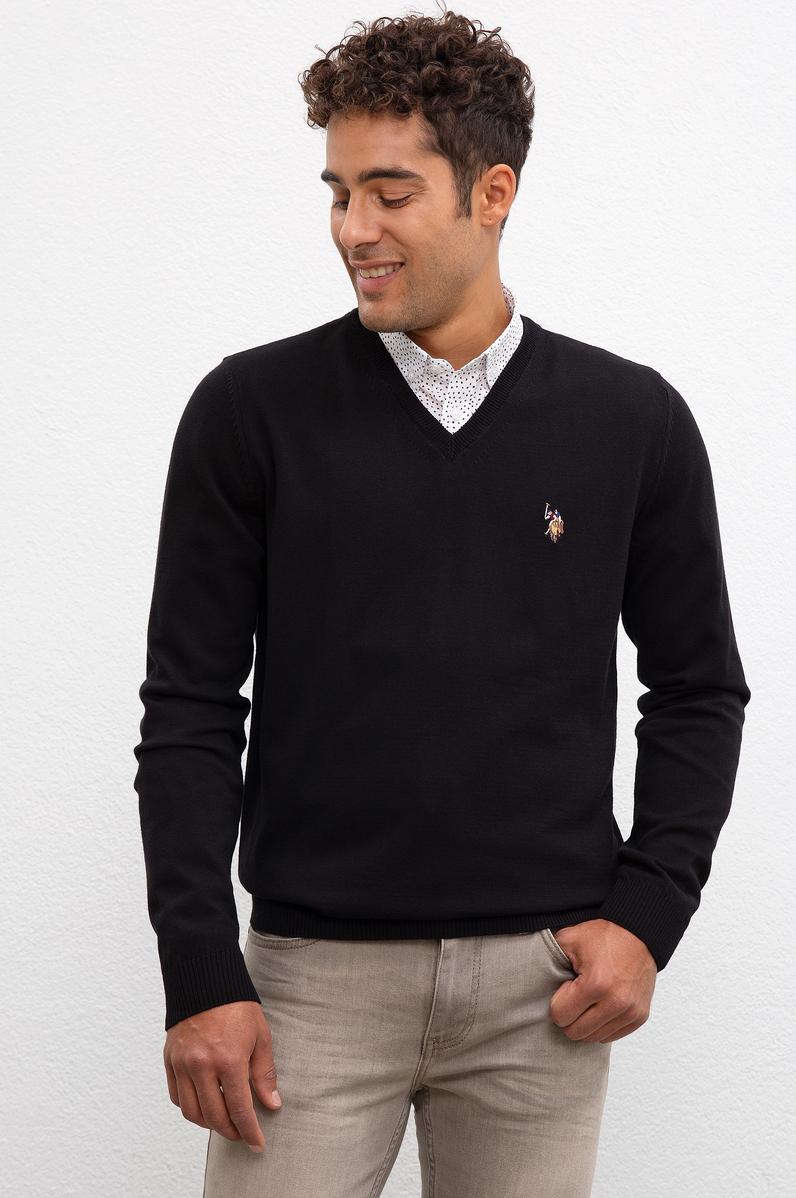 Erkek Siyah Basic Kazak