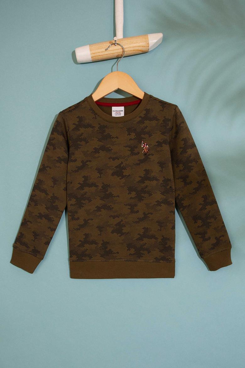 Çocuk Haki Sweatshirt