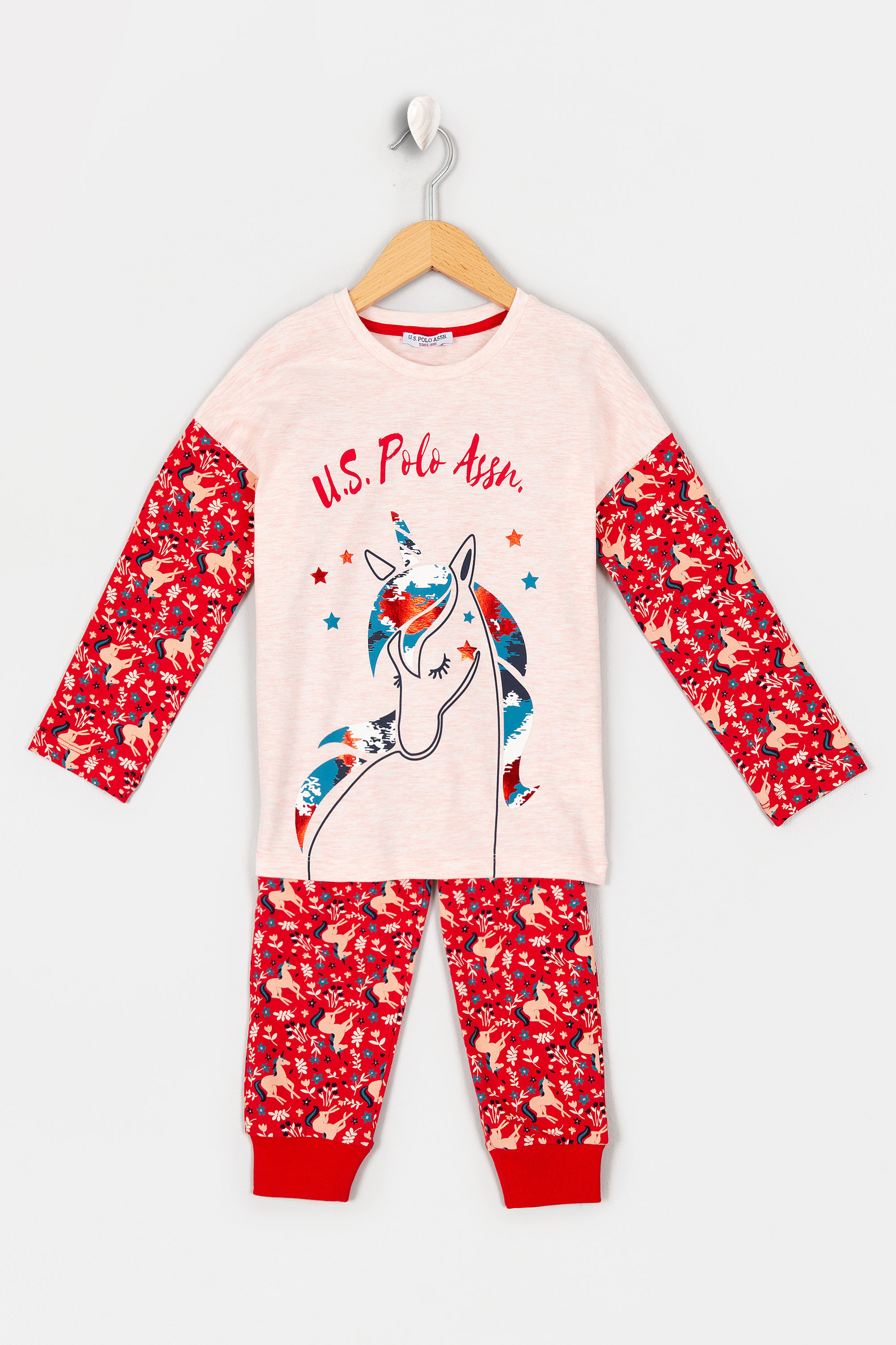 Kız Çocuk Pembe Pijama Takımı - Image 1