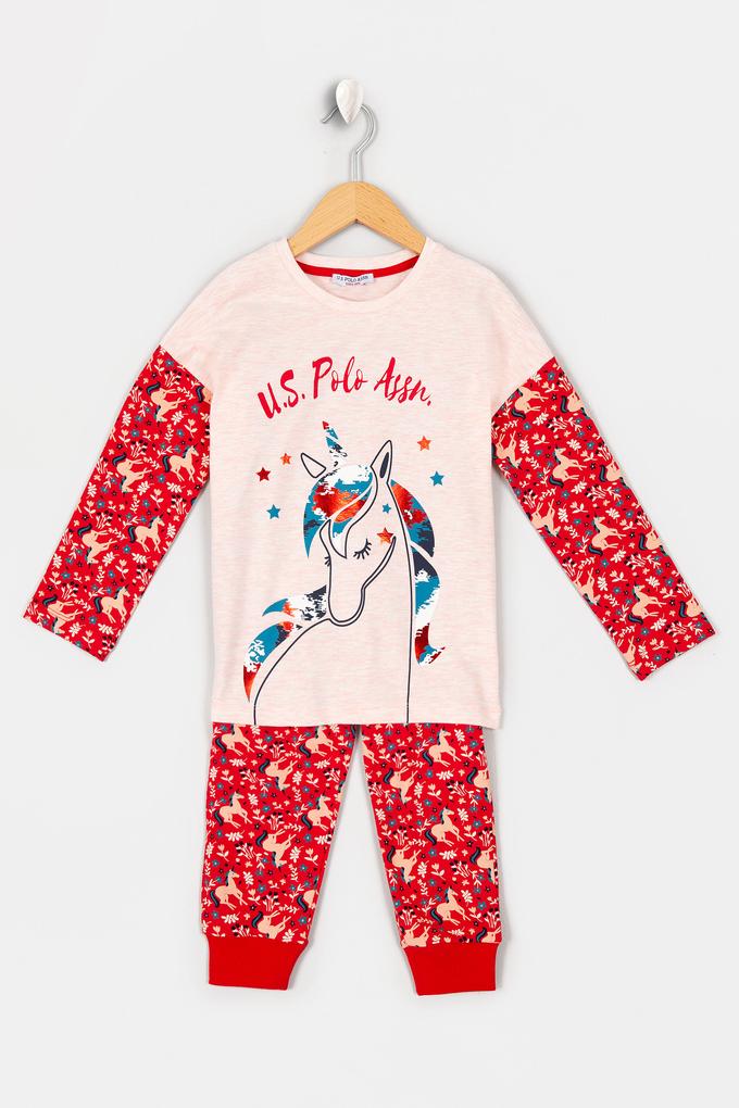 Kız Çocuk Pembe Pijama Takımı