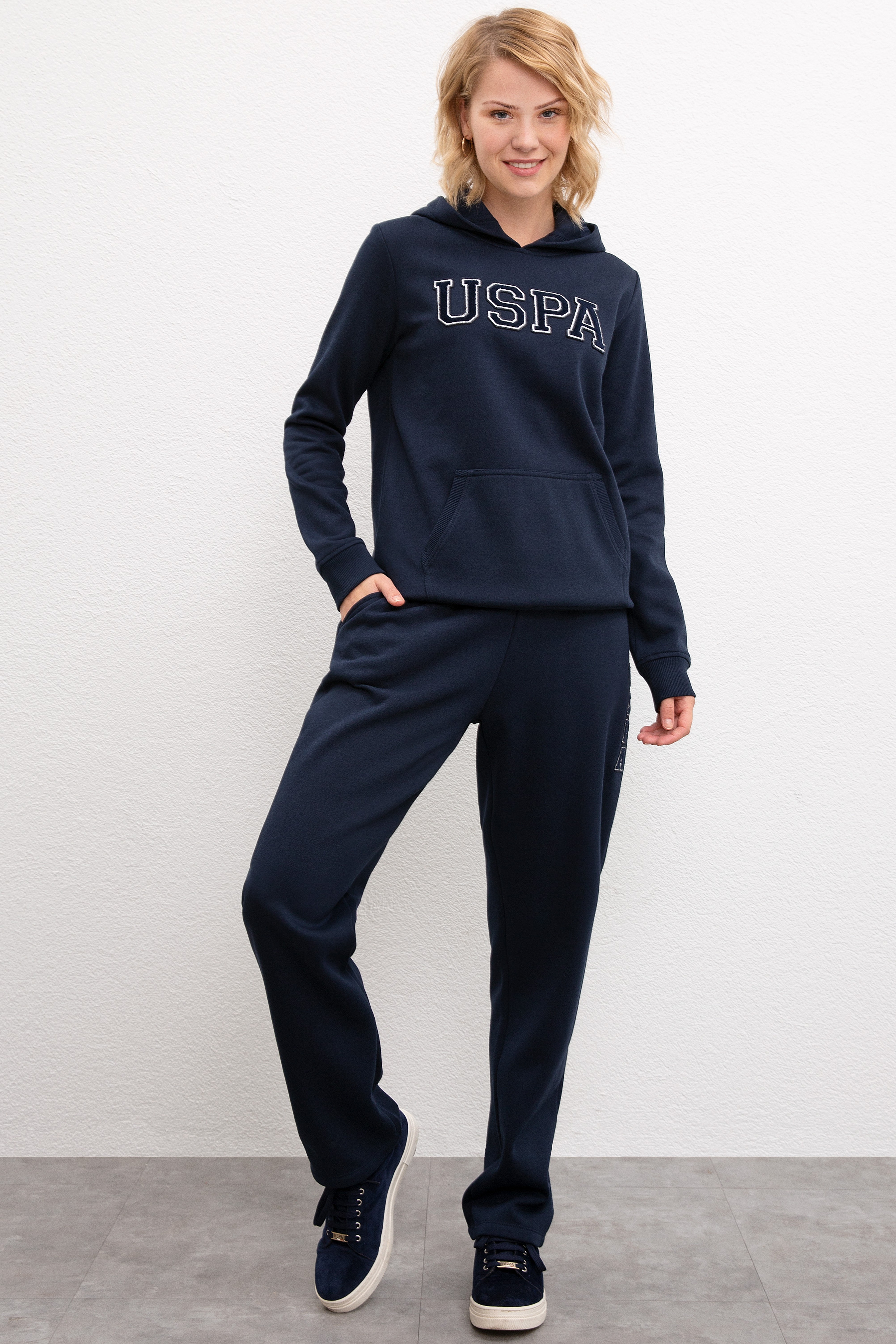 Kadın Lacivert Sweatshirt Basic - Image 4