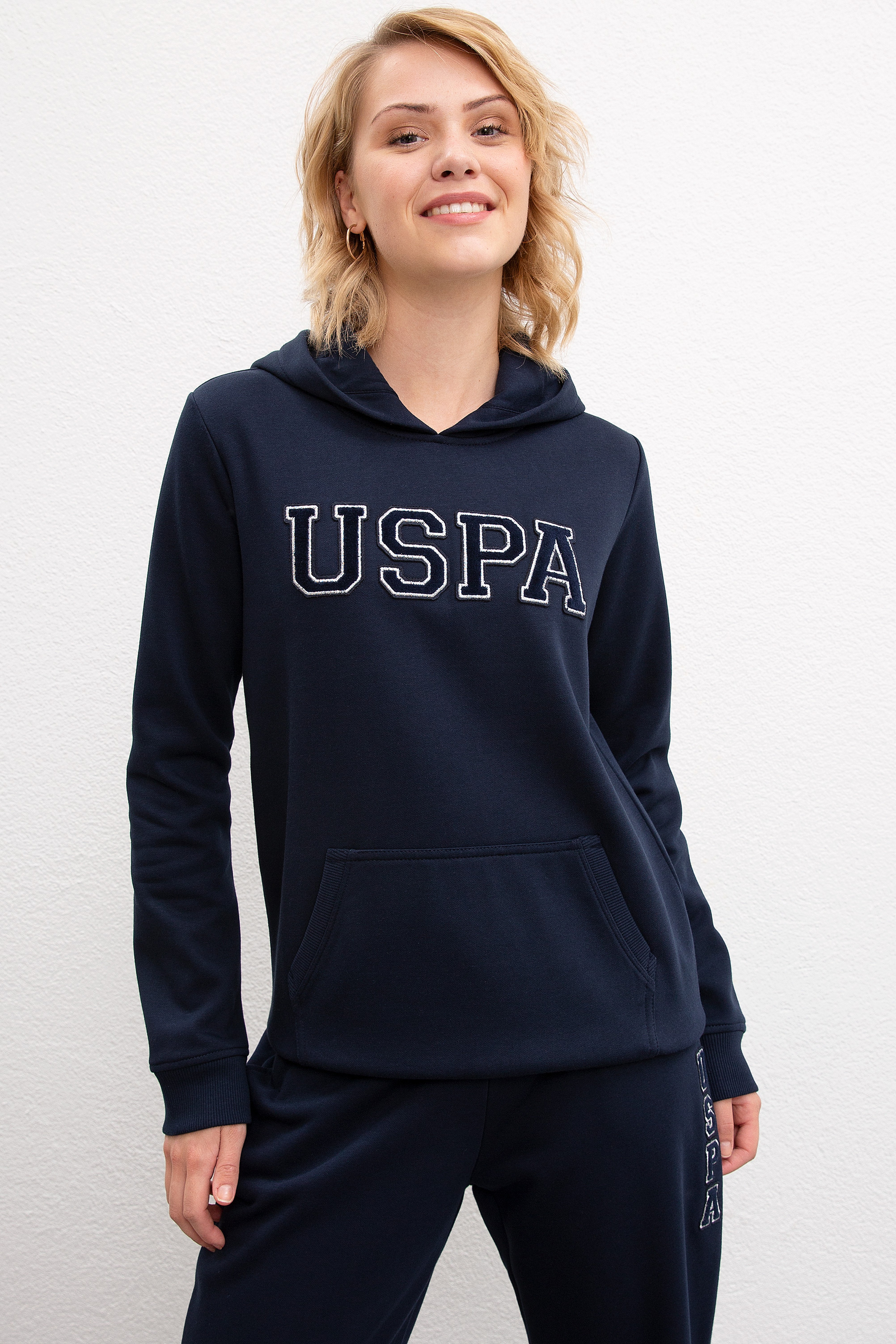 Kadın Lacivert Sweatshirt Basic - Image 1