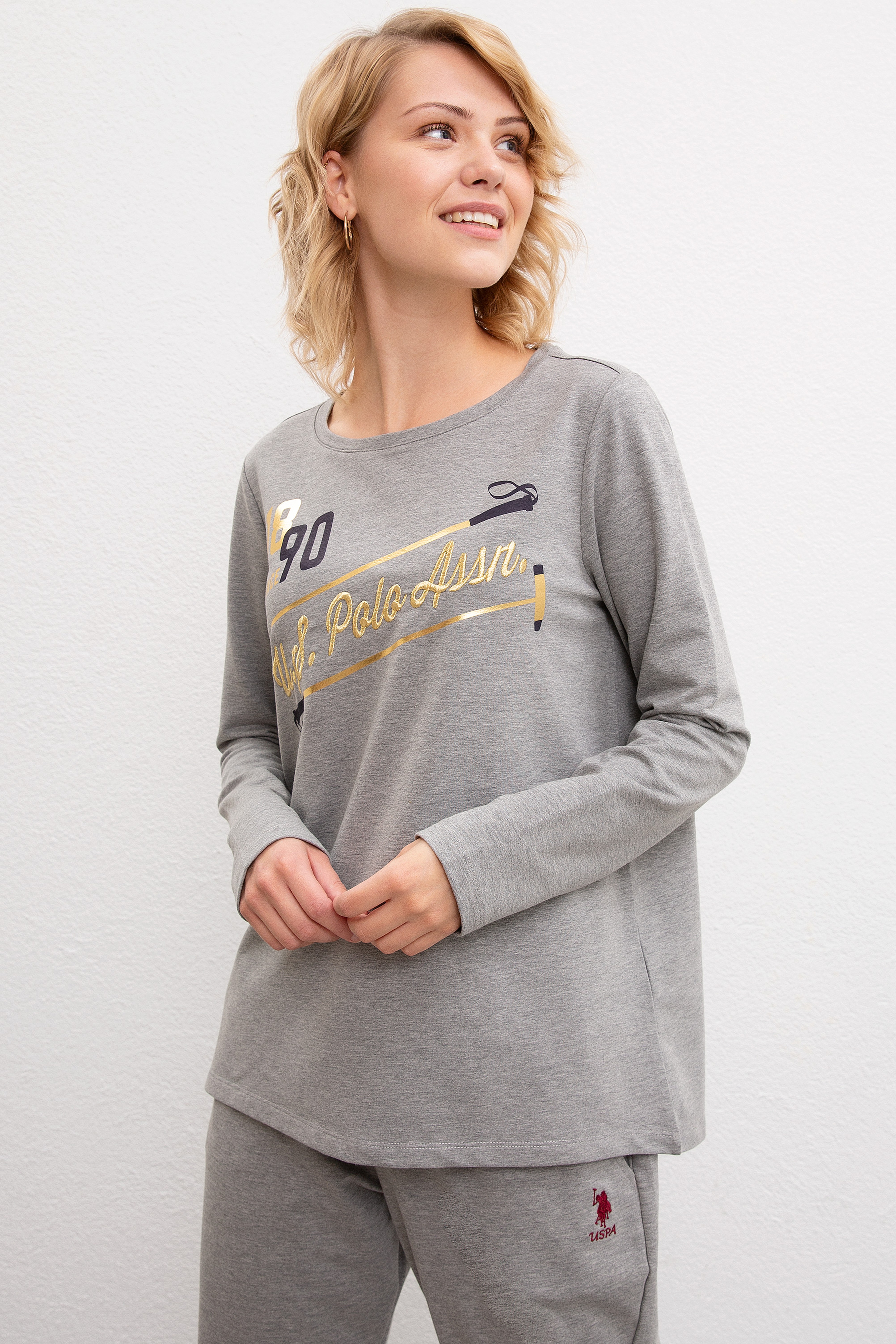 Kadın Gri Sweatshirt - Image 2