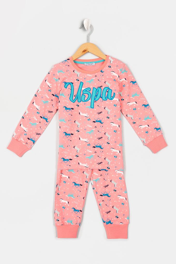 Kız Çocuk Pembe Pijama Takımı