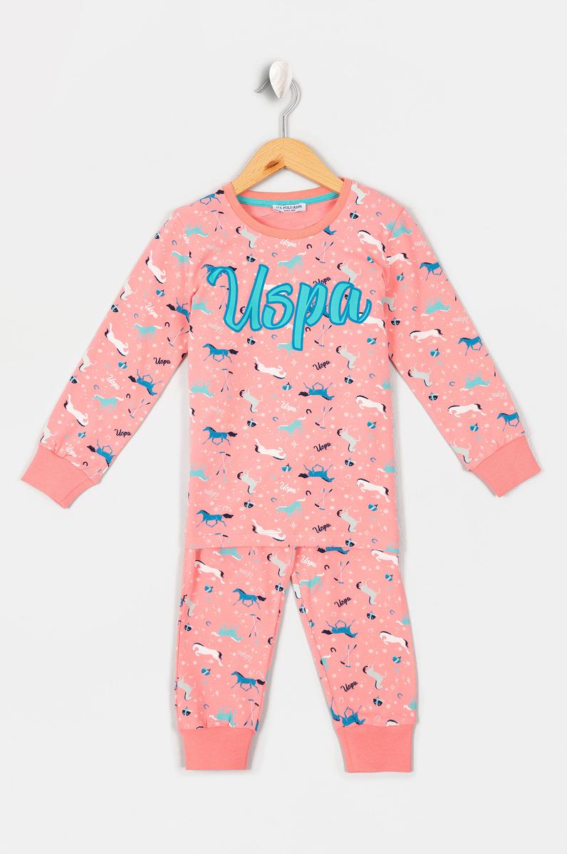 Kız Çocuk Pembe Pijama Takımı