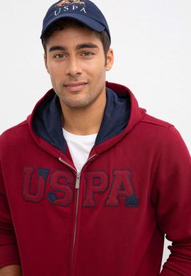 Erkek Bordo Kapüşonlu Fermuarlı Sweatshirt - 50207307055